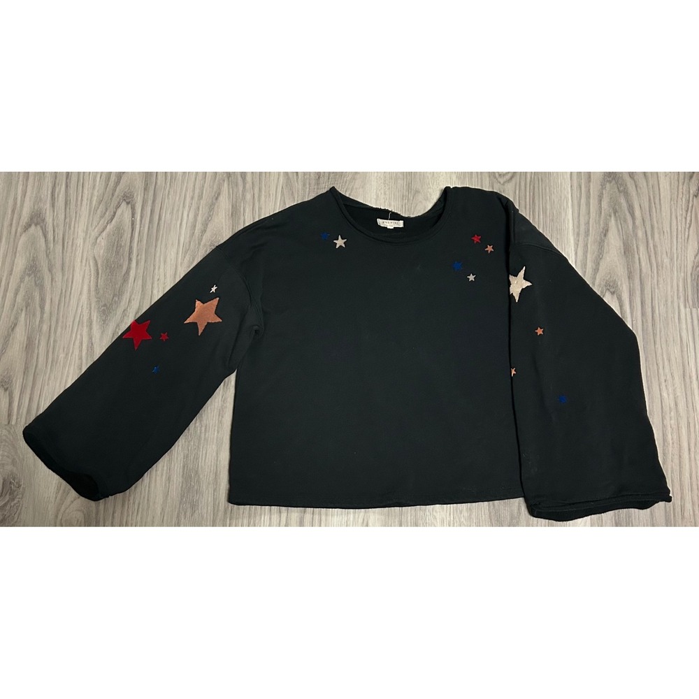Mile S by Madewell Black Star Embellished Sweatshirt‎ Pullover Women's XL